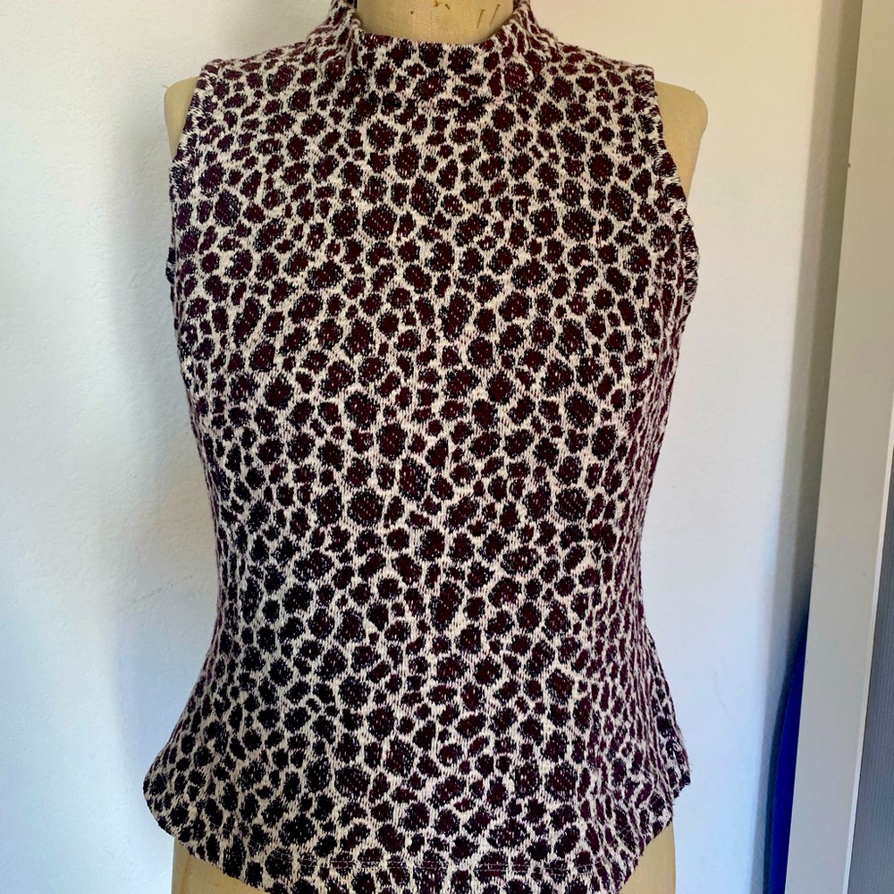 Animal print top Antropologie Size M